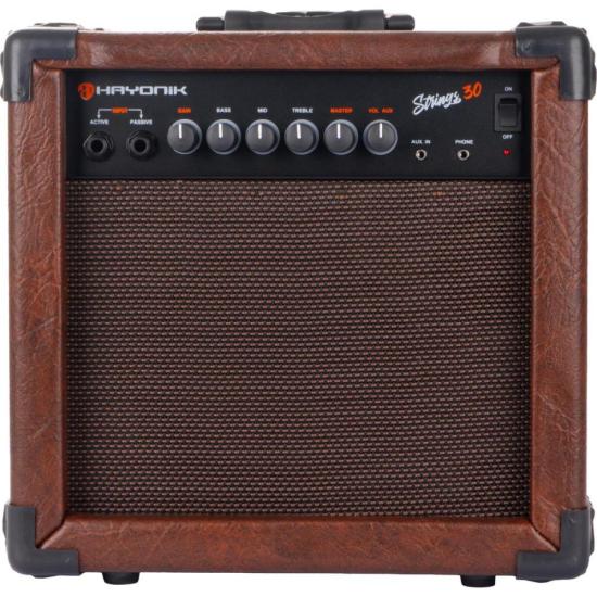  Cubo Para Violão Hayonik Strings 30 30W Preto