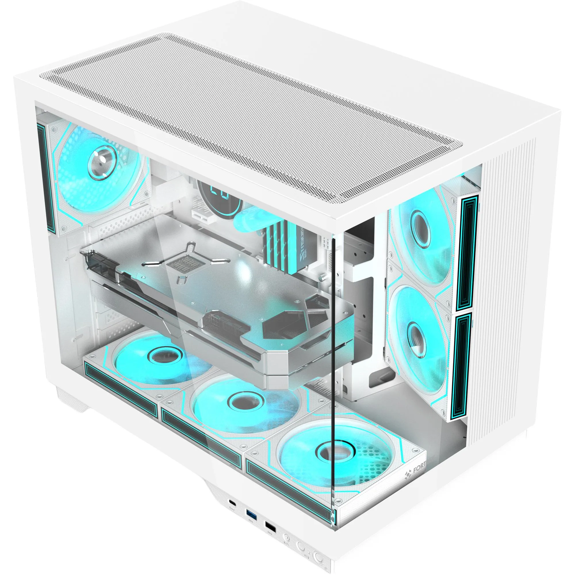 Gabinete Gamer Fortrek Clarity Max Branco
