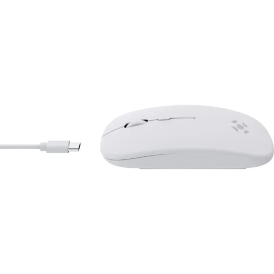 Mouse Sem Fio Slim Fortrek MS14 Branco