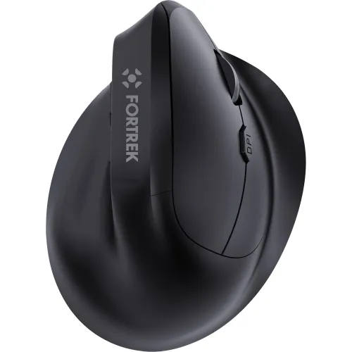 Mouse Vertical Sem Fio Ergonômico Fortrek MERG15 Preto