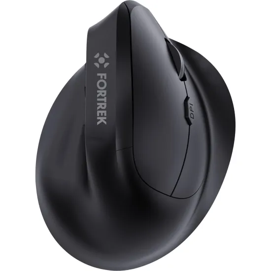 Mouse Vertical Sem Fio Ergonômico Fortrek MERG15 Preto