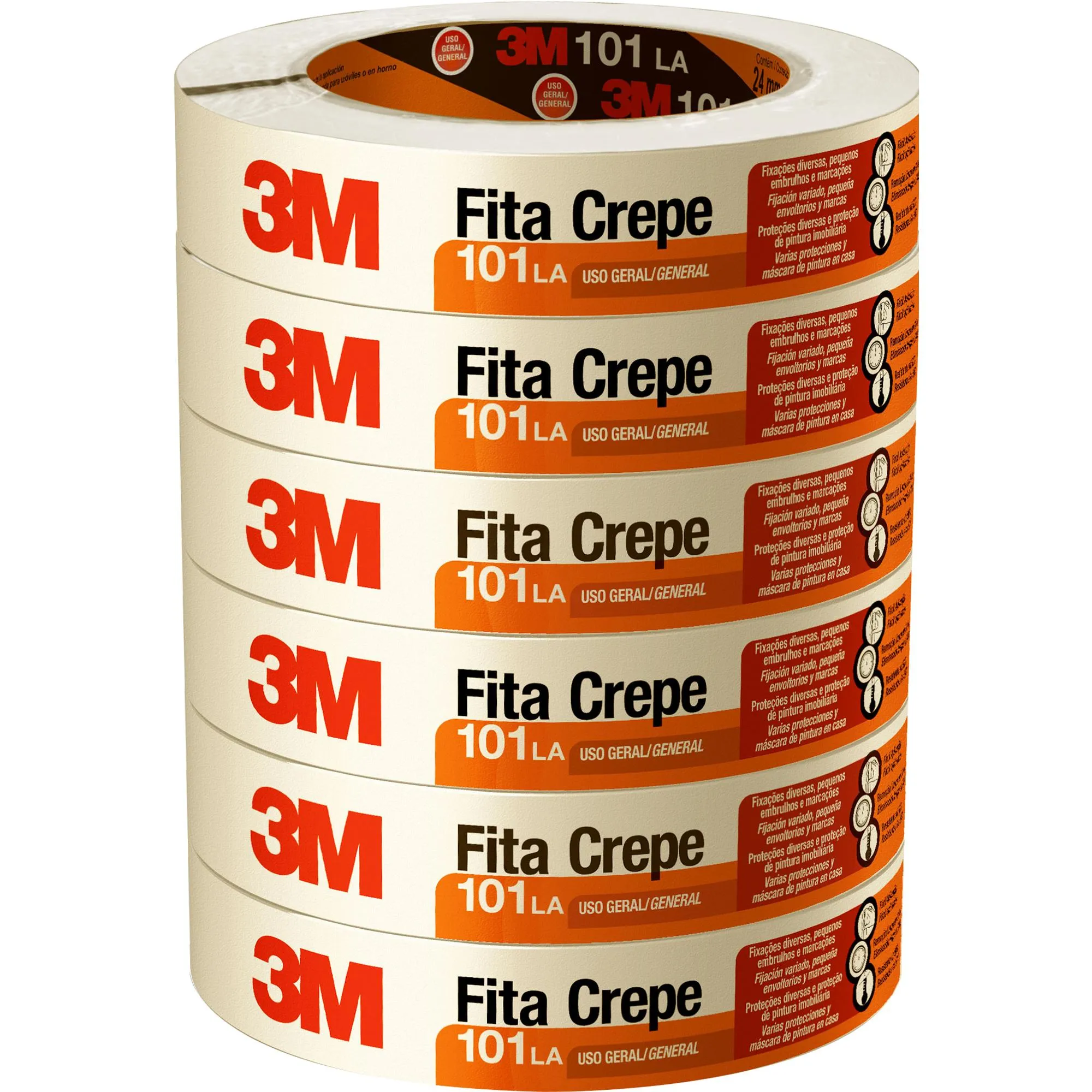Fita Crepe 18mm x 50m 101LA Bege 3M