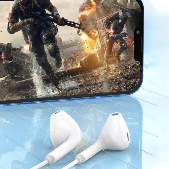 Fone de Ouvido Auricular Com Fio Tipo-C Fortrek EB210 Branco