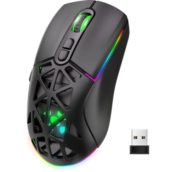 Mouse Gamer Sem Fio Wireless Fortrek Striker Air Preto