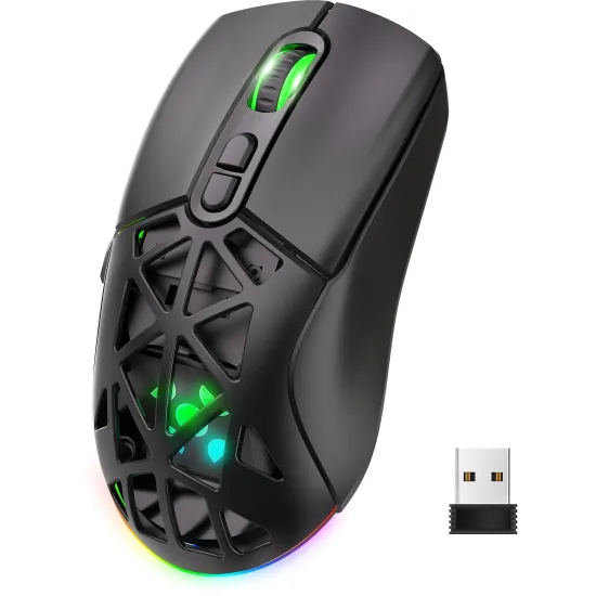 Mouse Gamer Sem Fio Wireless Fortrek Striker Air Preto