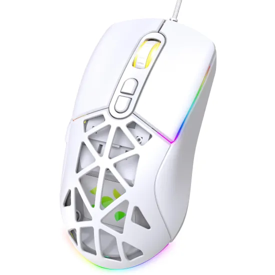 Mouse Gamer Com Fio Fortrek Striker Branco