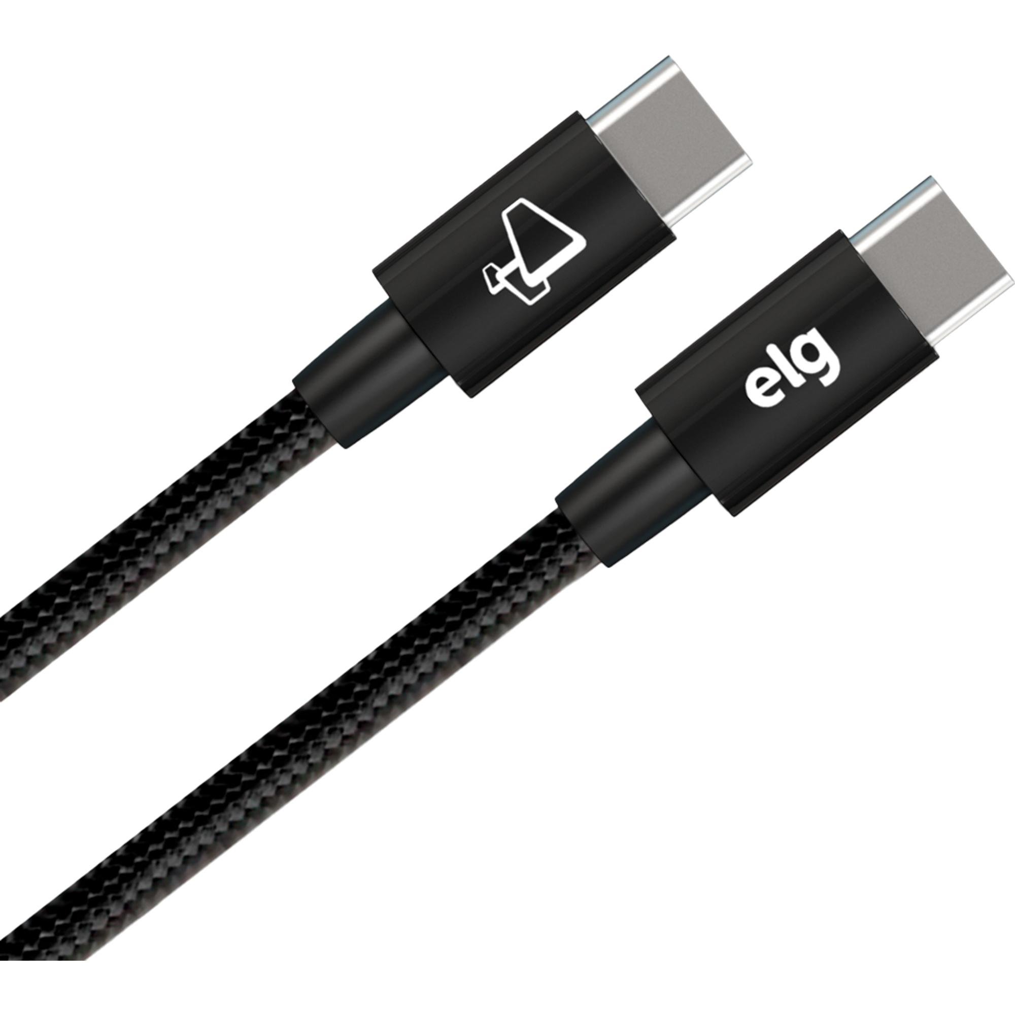 Cabo Tipo C x Tipo C TC60 1 Metro Preto ELG