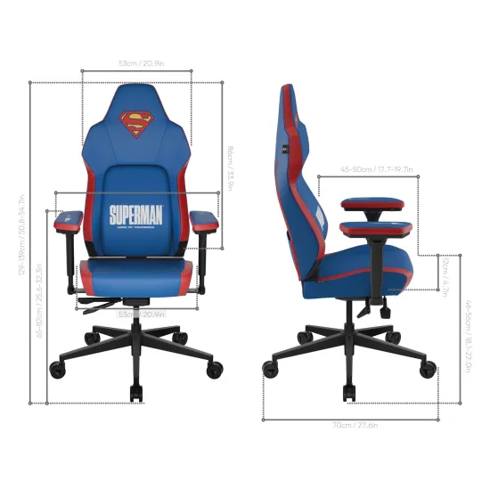 Cadeira Gamer Superman ThunderX3 CORE Smart