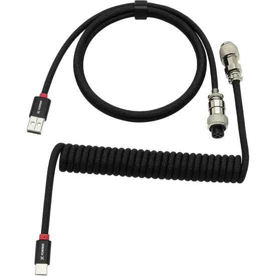 Cabo Coiled Fortrek Helix Preto