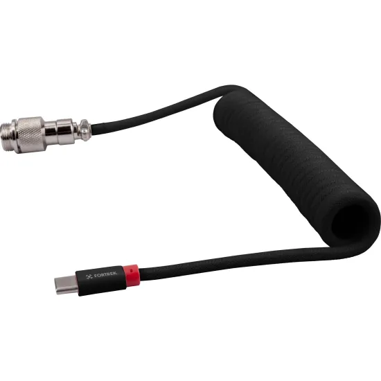 Cabo Coiled Fortrek Helix Preto