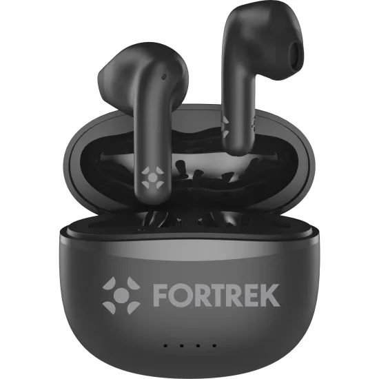 Fone de Ouvido TWS Auricular Fortrek HWS2 Bluetooth 6.0 Preto