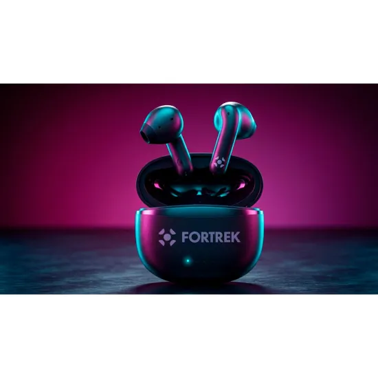 Fone de Ouvido TWS Auricular Fortrek HWS2 Bluetooth 6.0 Preto