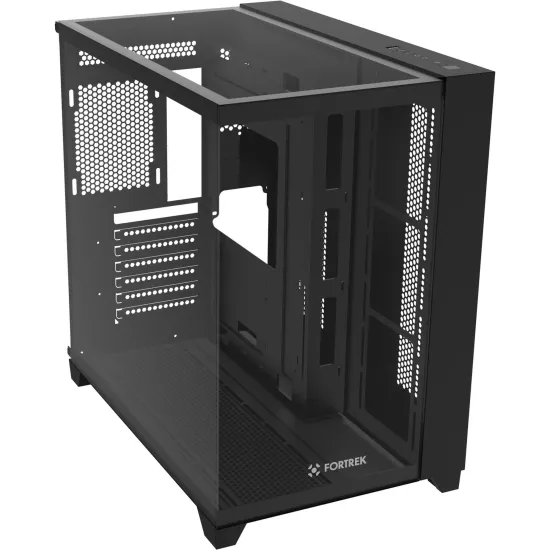 Gabinete Gamer Fortrek Clarity Full Glass Aquário Preto