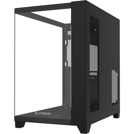 Gabinete Gamer Fortrek Clarity Full Glass Aquário Preto