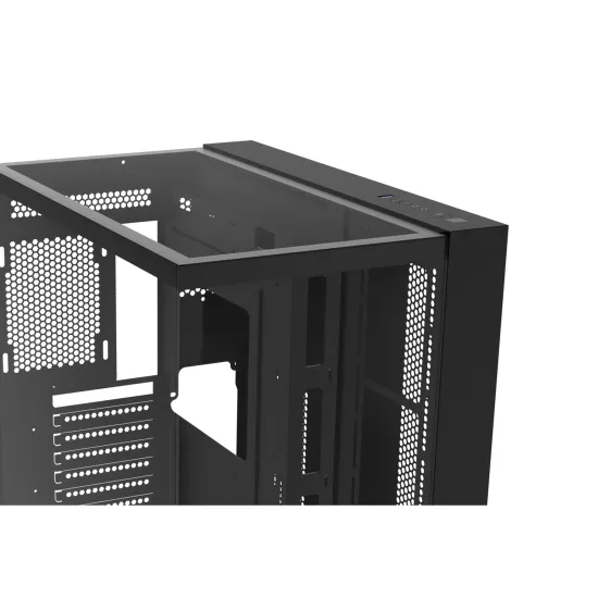 Gabinete Gamer Fortrek Clarity Full Glass Aquário Preto