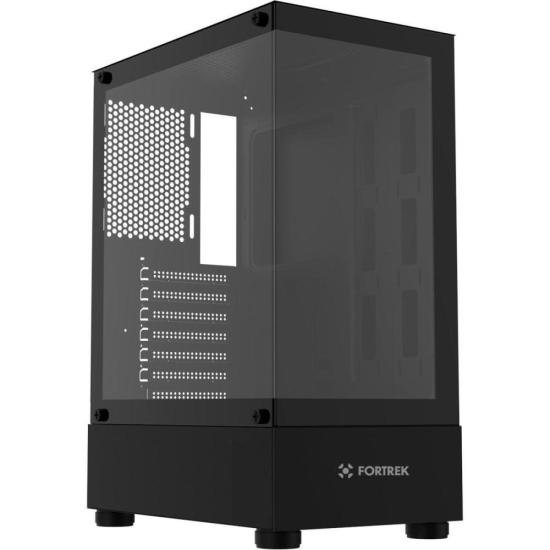 Gabinete Gamer Fortrek Crystal Mid Tower Preto