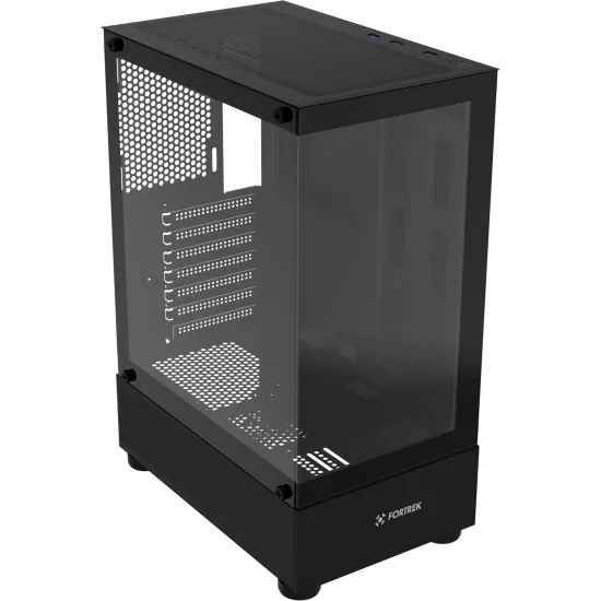Gabinete Gamer Fortrek Crystal Mid Tower Preto