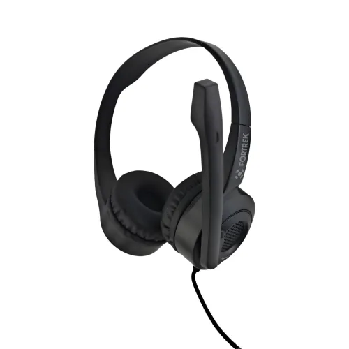 Headset Office com Microfone Fortrek HBS102 USB Preto