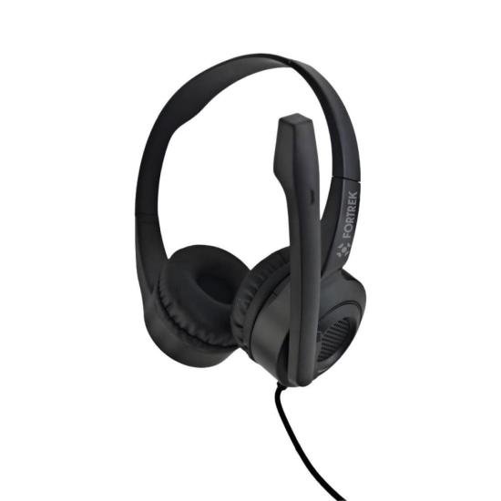 Headset Office com Microfone Fortrek HBS102 USB Preto