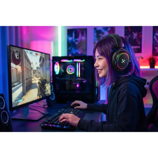 Headset Gamer Wireless Fortrek Win Air Driver 50 mm Preto