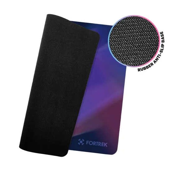 Mousepad Com Infusão de Vidro Fortrek Quickglass PRO Preto