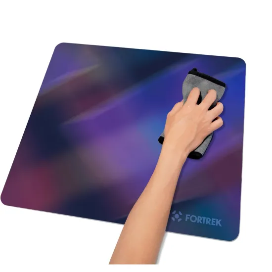 Mousepad Com Infusão de Vidro Fortrek Quickglass PRO Preto
