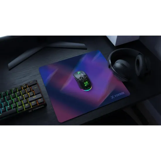 Mousepad Com Infusão de Vidro Fortrek Quickglass PRO Preto
