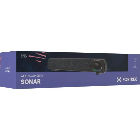 Soundbar Gamer Fortrek Sonar Com Fio Preta