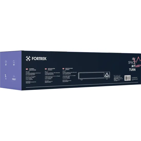 Soundbar Gamer Fortrek Sonar Com Fio Preta
