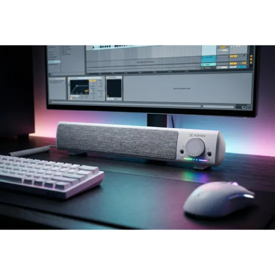 Soundbar Gamer Fortrek Sonar Com fio Branca