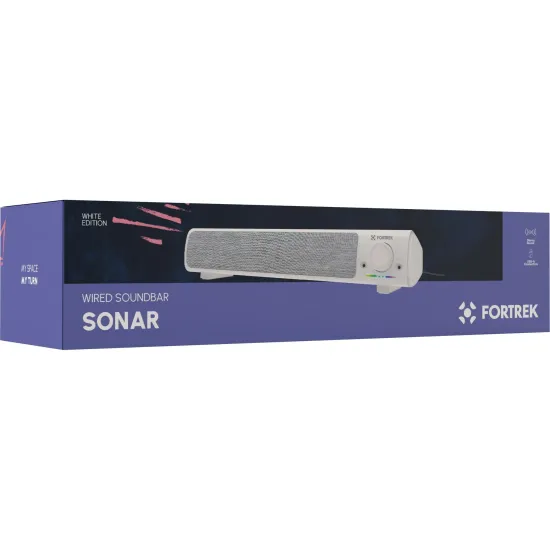 Soundbar Gamer Fortrek Sonar Com Fio Branca