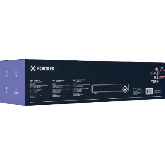 Soundbar Gamer Fortrek Sonar Com Fio Branca