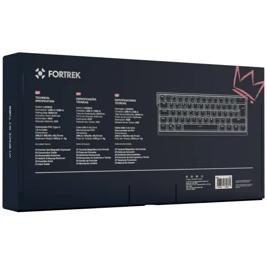 Teclado Gamer Magnético Fortrek Ora PRO Preto