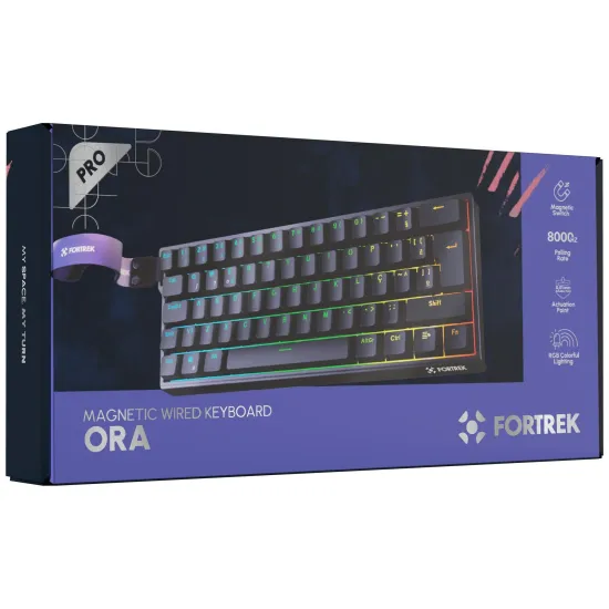 Teclado Gamer Magnético Fortrek Ora PRO Preto
