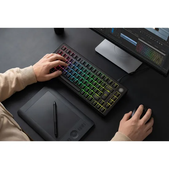 Teclado Gamer Mecânico Fortrek Shift Hotswap Preto
