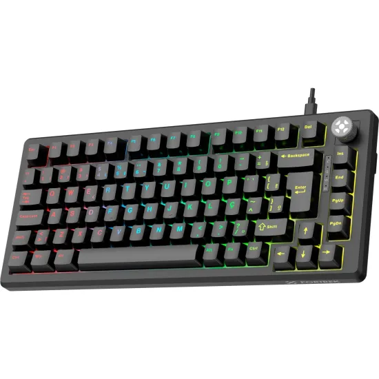 Teclado Gamer Mecânico Fortrek Shift Hotswap Preto
