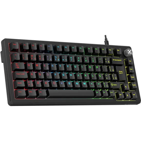 Teclado Gamer Mecânico Fortrek Shift Hotswap Preto