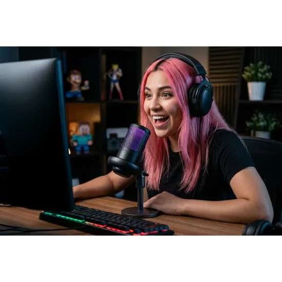 Microfone Gamer Fortrek MIC10 Preto