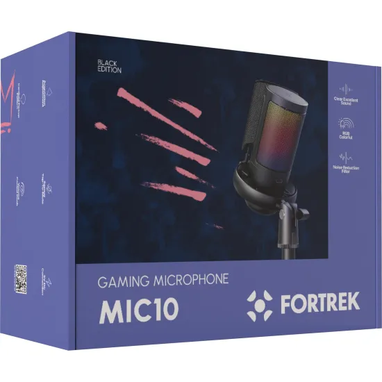 Microfone Gamer Fortrek MIC10 Preto