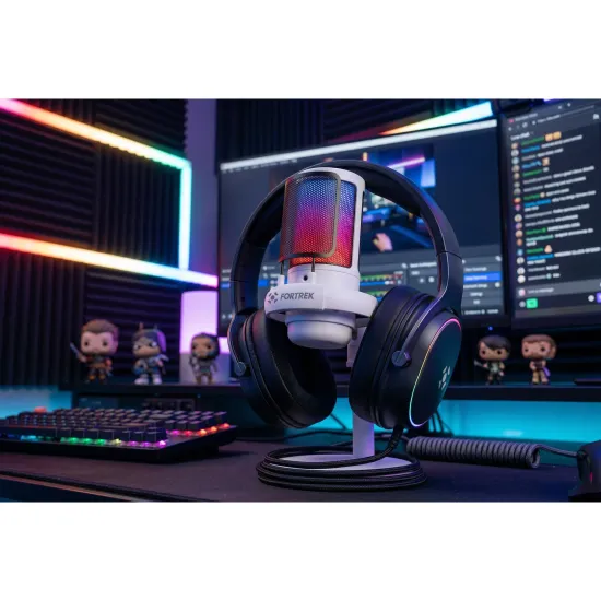 Microfone Gamer Fortrek MIC10 Branco