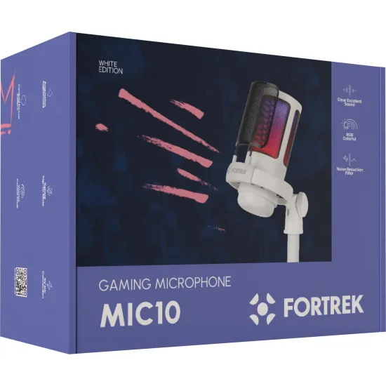 Microfone Gamer Fortrek MIC10 Branco