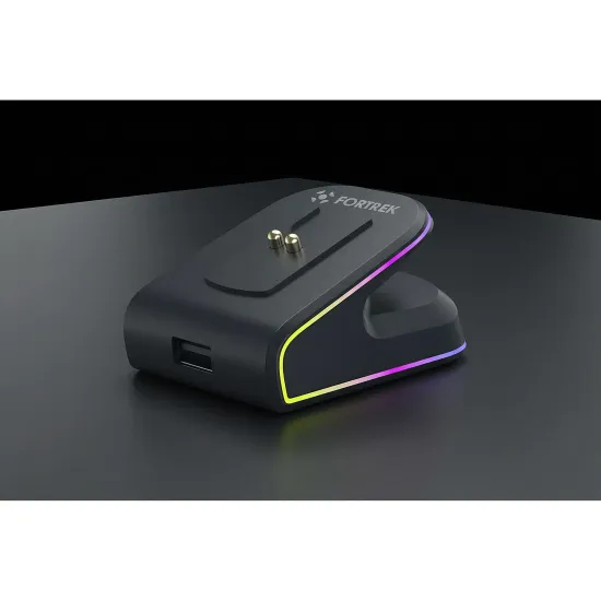 Mouse Wireless com Dock de Carregamento Magnético Fortrek Loyal Preto