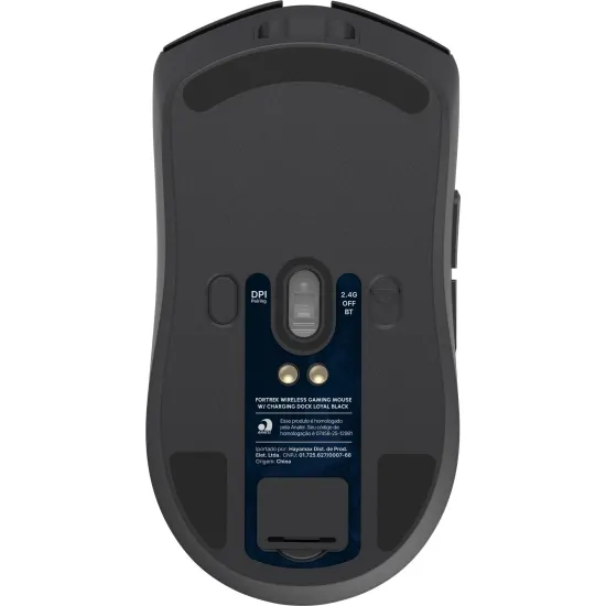 Mouse Wireless com Dock de Carregamento Magnético Fortrek Loyal Preto