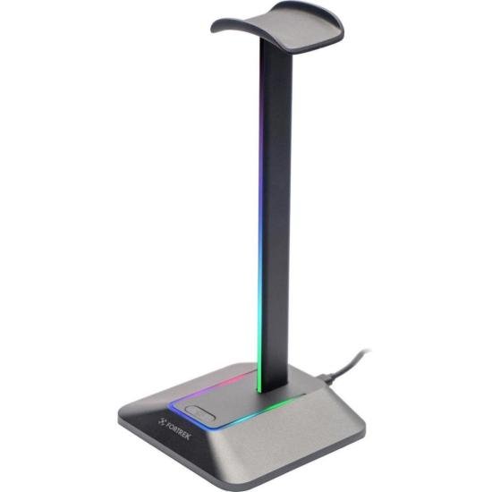 Suporte Para Headset RGB com Hub USB 2 entradas Fortrek Nexus