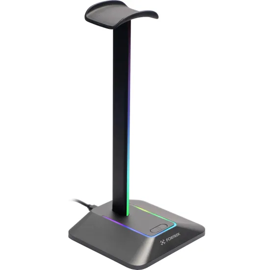 Suporte Para Headset RGB com Hub USB 2 entradas Fortrek Nexus
