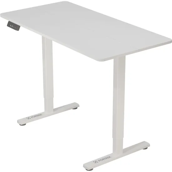 Mesa Elétrica Altura Ajustável Motor único Fortrek Lift Branca 120×60