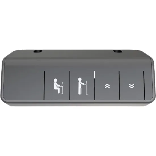 Mesa Elétrica Altura Ajustável Motor único Fortrek Lift Preta 120×60