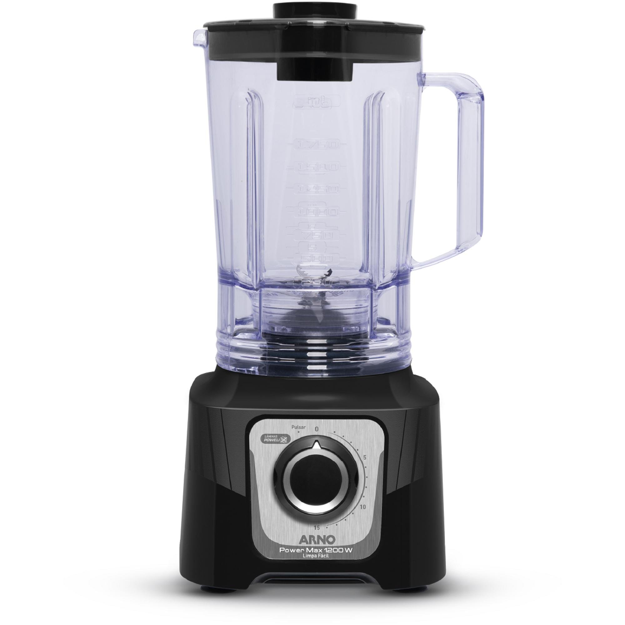 Liquidificador Arno Power Max 1200W Limpa Fácil Preto 127V