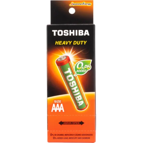 Pilha Zinco Toshiba Heavy Duty AAA Tubo (C/40 Pilhas)