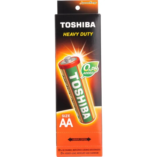 Pilha de Zinco Toshiba Heavy Duty AA Tubo (C/52 Pilhas)